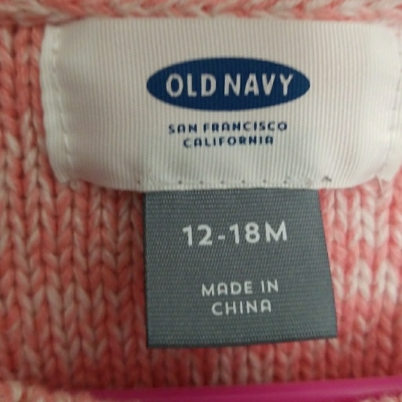 Old Navy pink sweater. 12-18mos - Picture 4 of 4